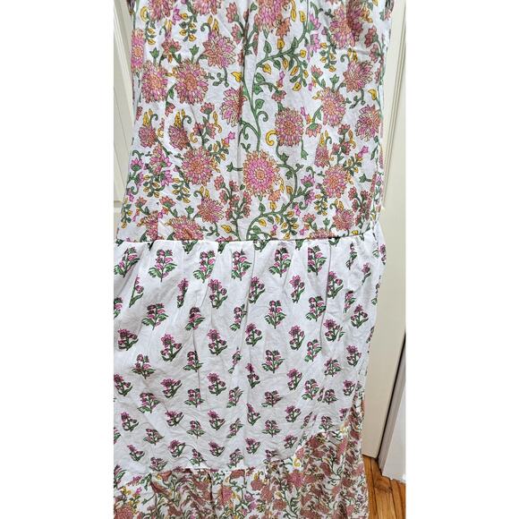 Japna Maxi Dress Cotton Floral Tiered  Fully Lined Spaghetti Straps Size XL NEW - Picture 12 of 12